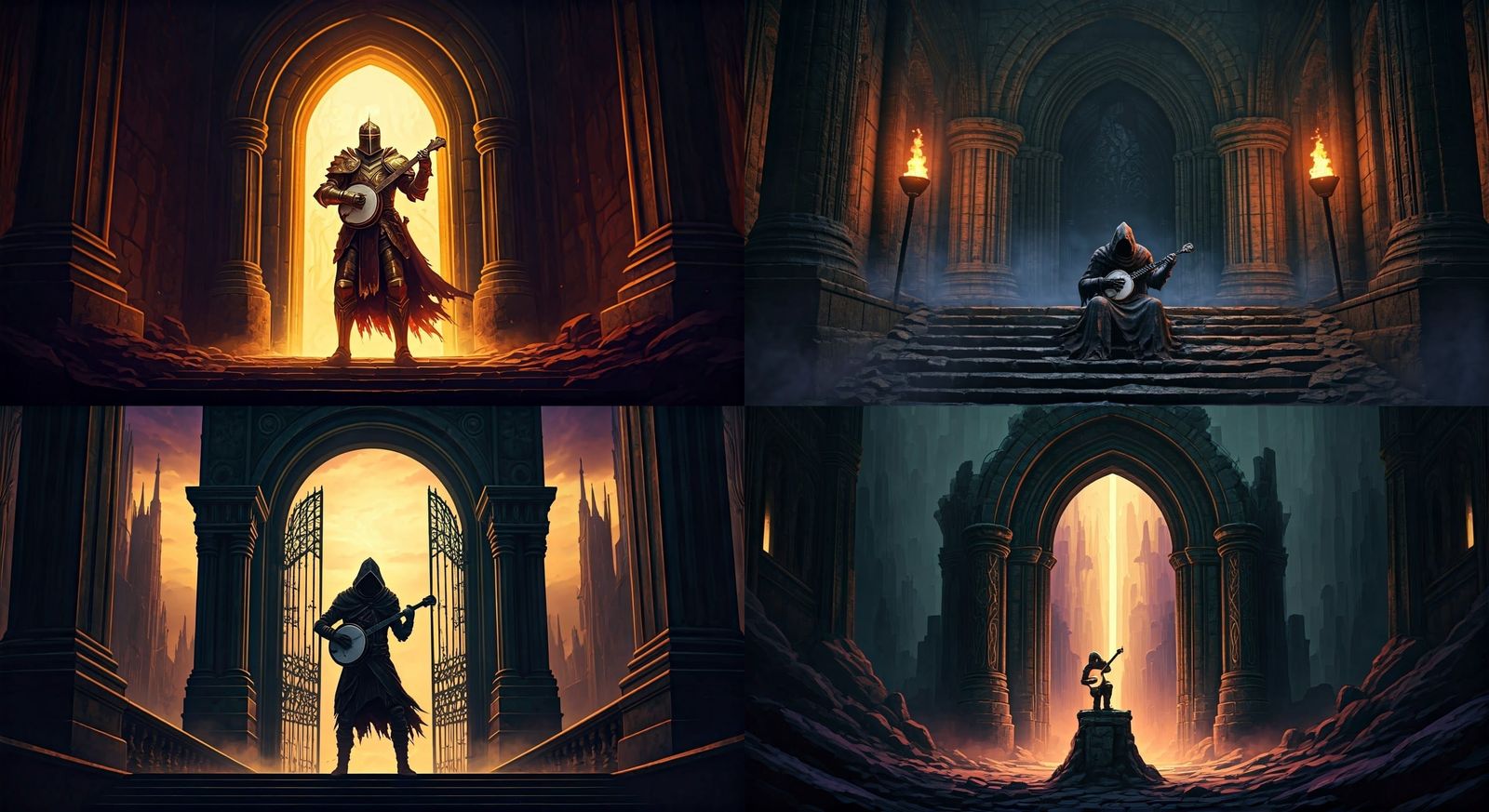 Dark Souls Banjo Player at the Gates of Dawn