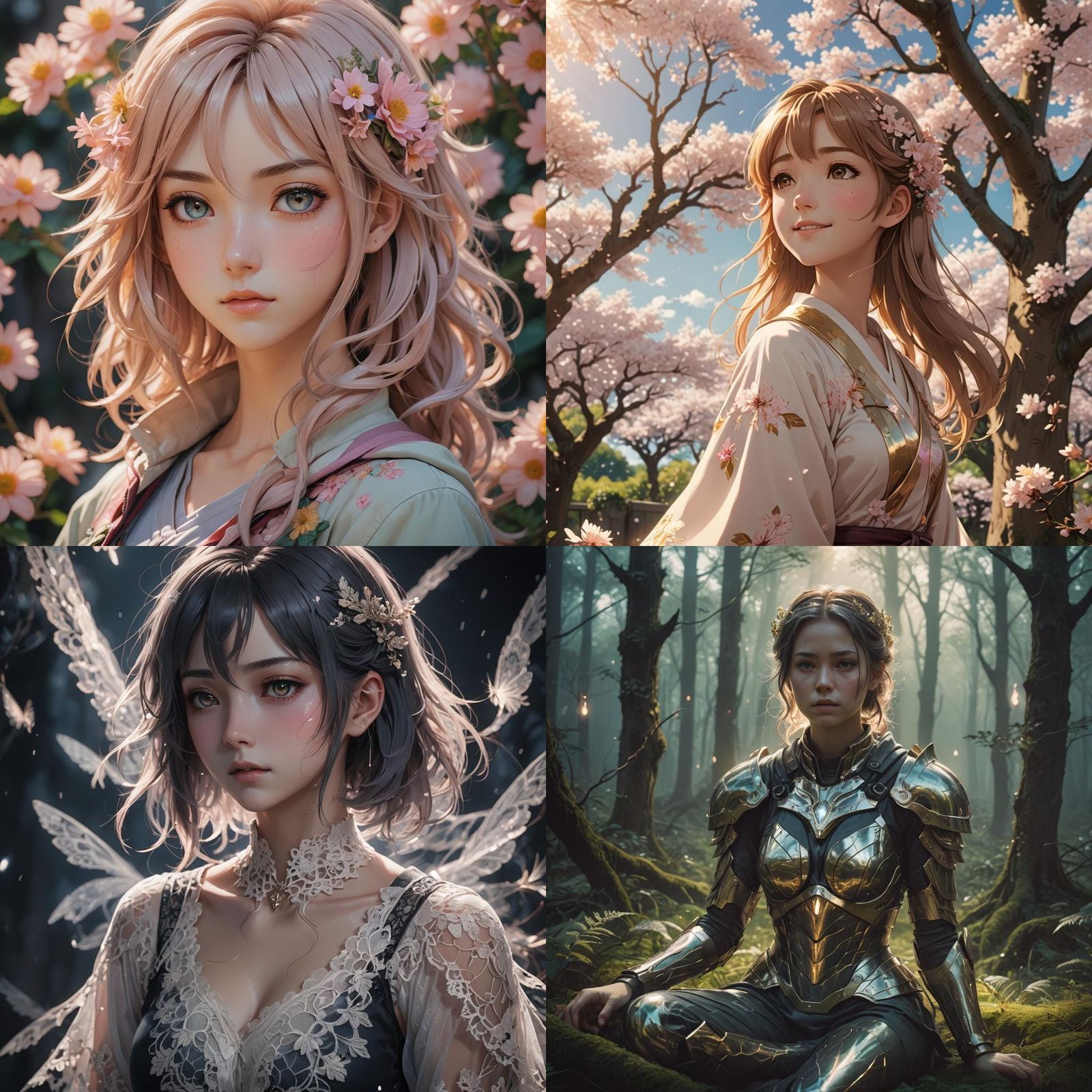 Detailed 3D Anime Art Inspired by WLOP