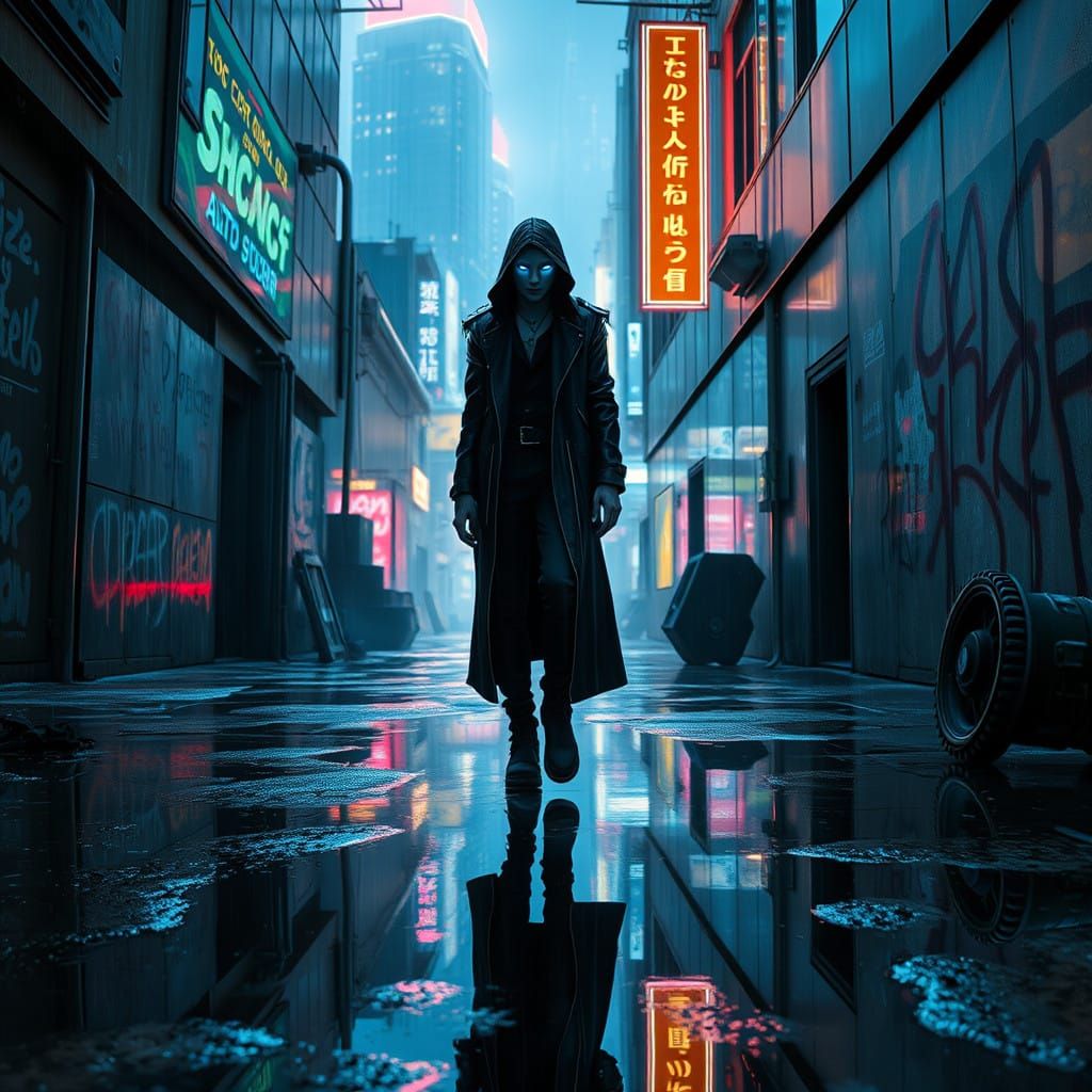 Cyberpunk Urban Decay with Human Augmentation