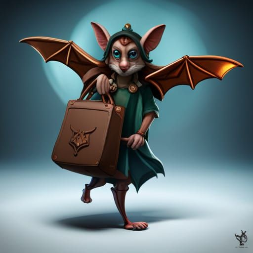 Bat in a Bag Fantasy Concept Art