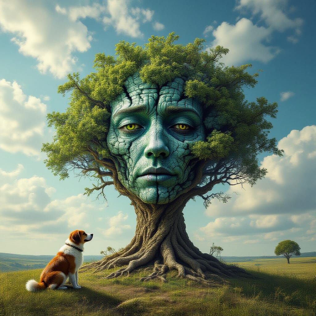 Apocalyptic Tree in Distorted Reality: Cryptic Fantasy