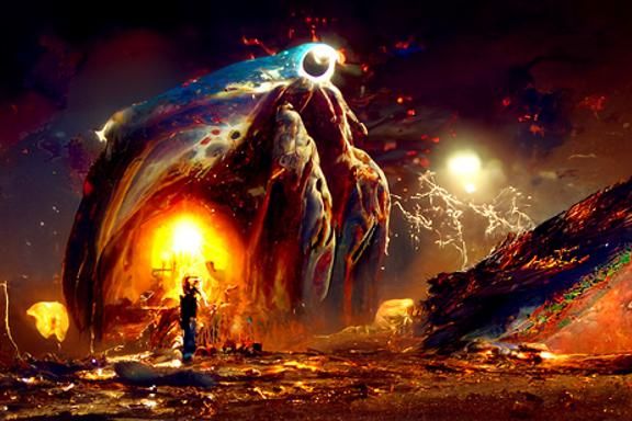 Cosmic Horror: Earth Expedition Near Black Hole