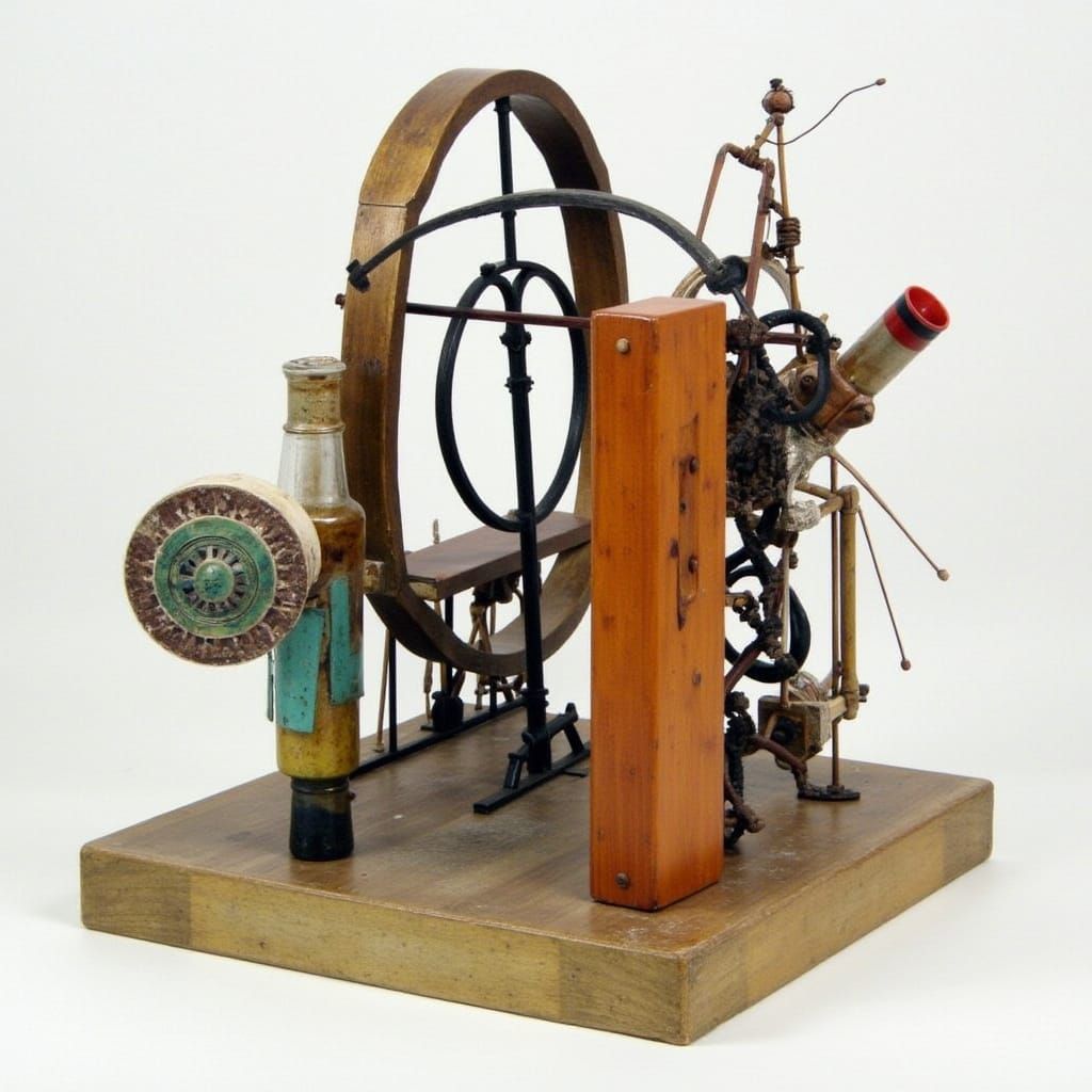 Kinetic Metal Sculpture by Jean Tinguely