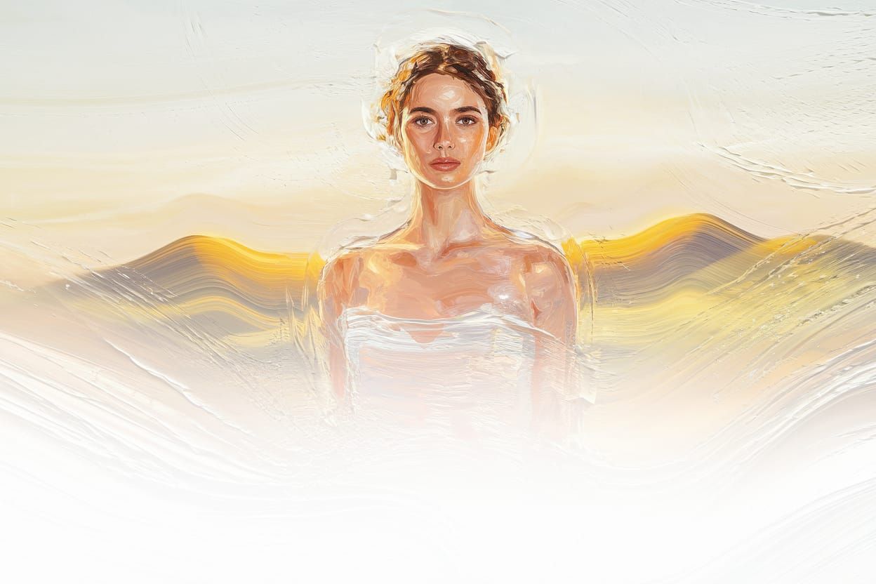 Ethereal Beauty in a Dreamy Sunset Landscape