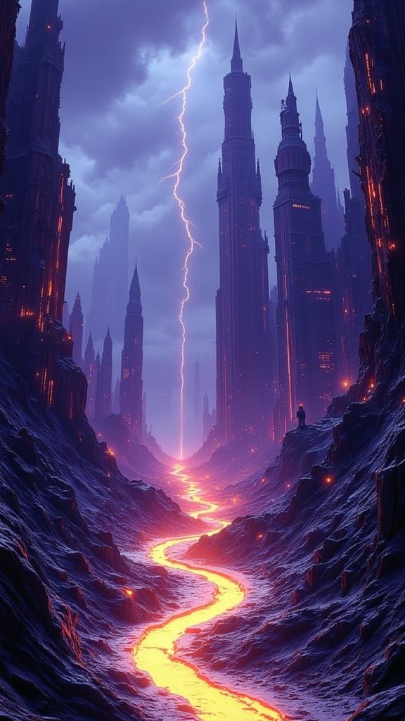 Luminous Path to Port Sinus in Comic Book Style