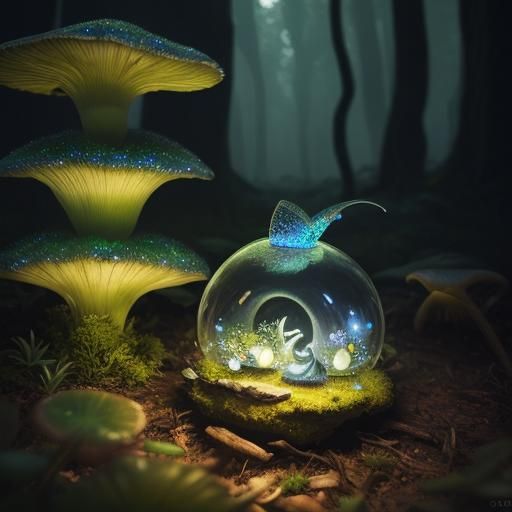 Silver Snail Dreamscape in Surrealist Style