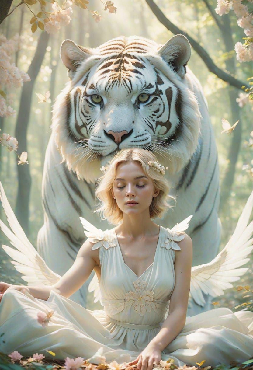 Angel in Cinematic Bloom