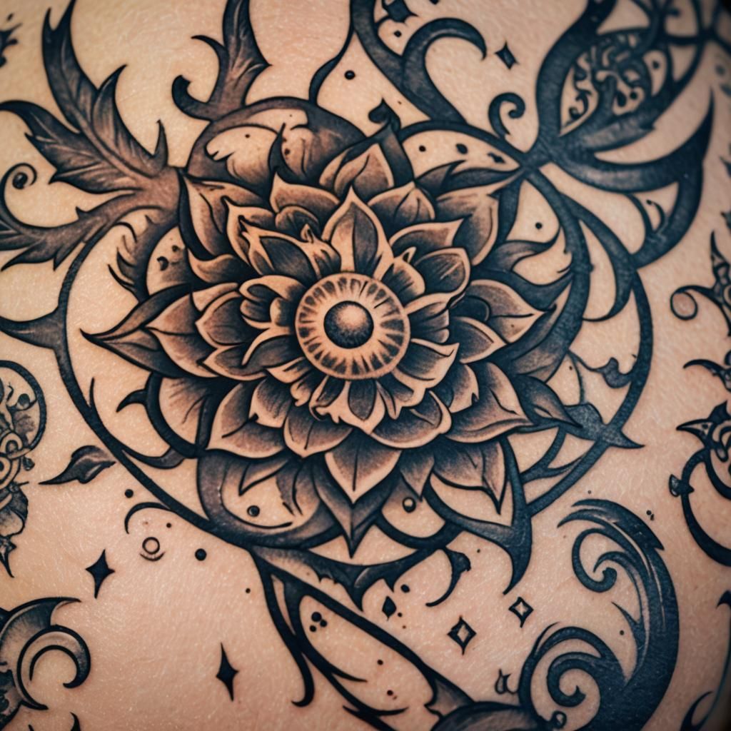 Fantasy Tattoo Close-Up: Professional Photography