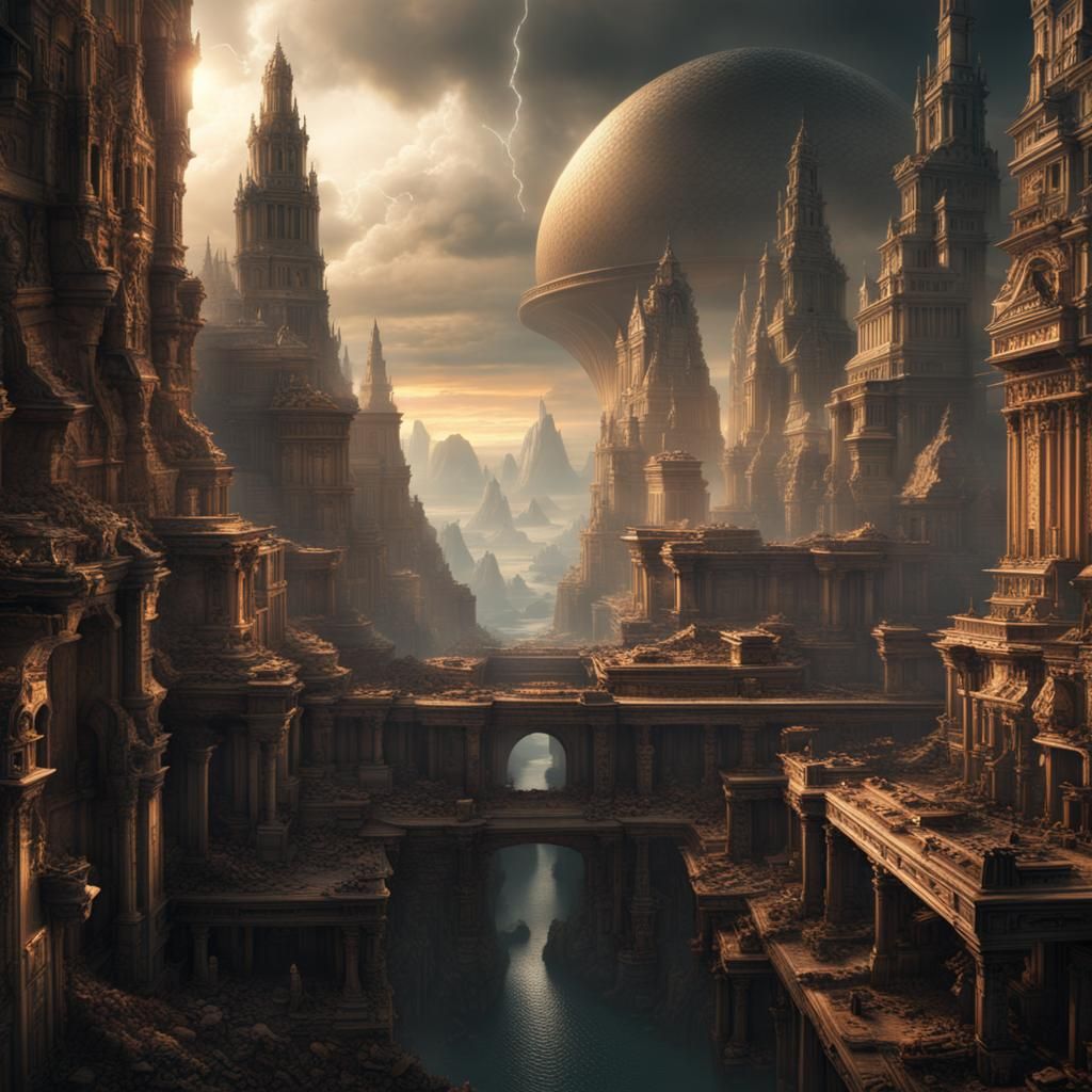 Epic Ancient Technology in Digital Matte Painting