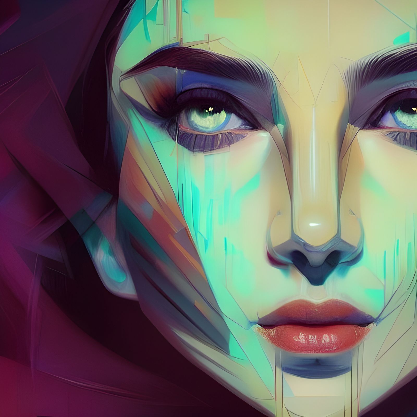 The (Smiling) Woman - Dark Hair, Green Eyes