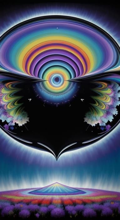 Surreal Psycho Portrait with Dynamic Prismatic Atmosphere