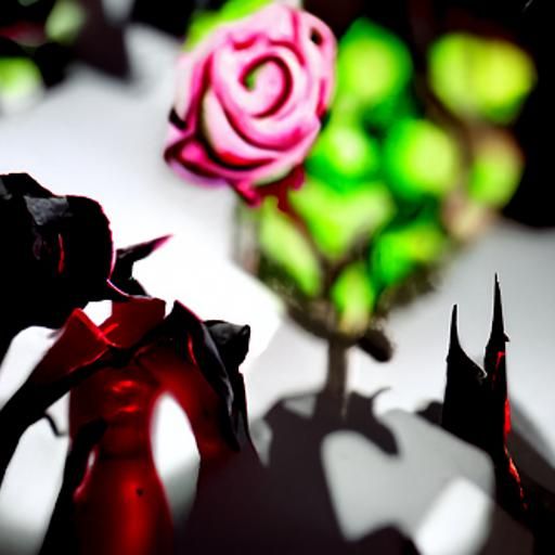 Sinister Rose Wonderland: Trending 3D Concept Art