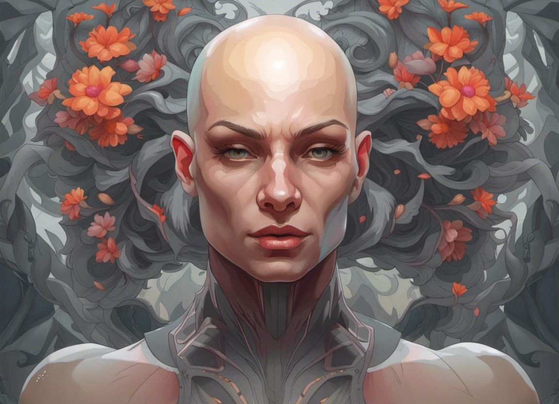 Humanoid Portrait in Detailed Concept Art Style