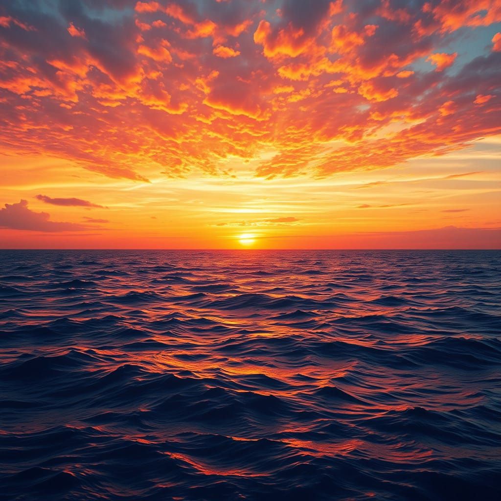 Surreal Sunset Landscape in Abstract Photography Style