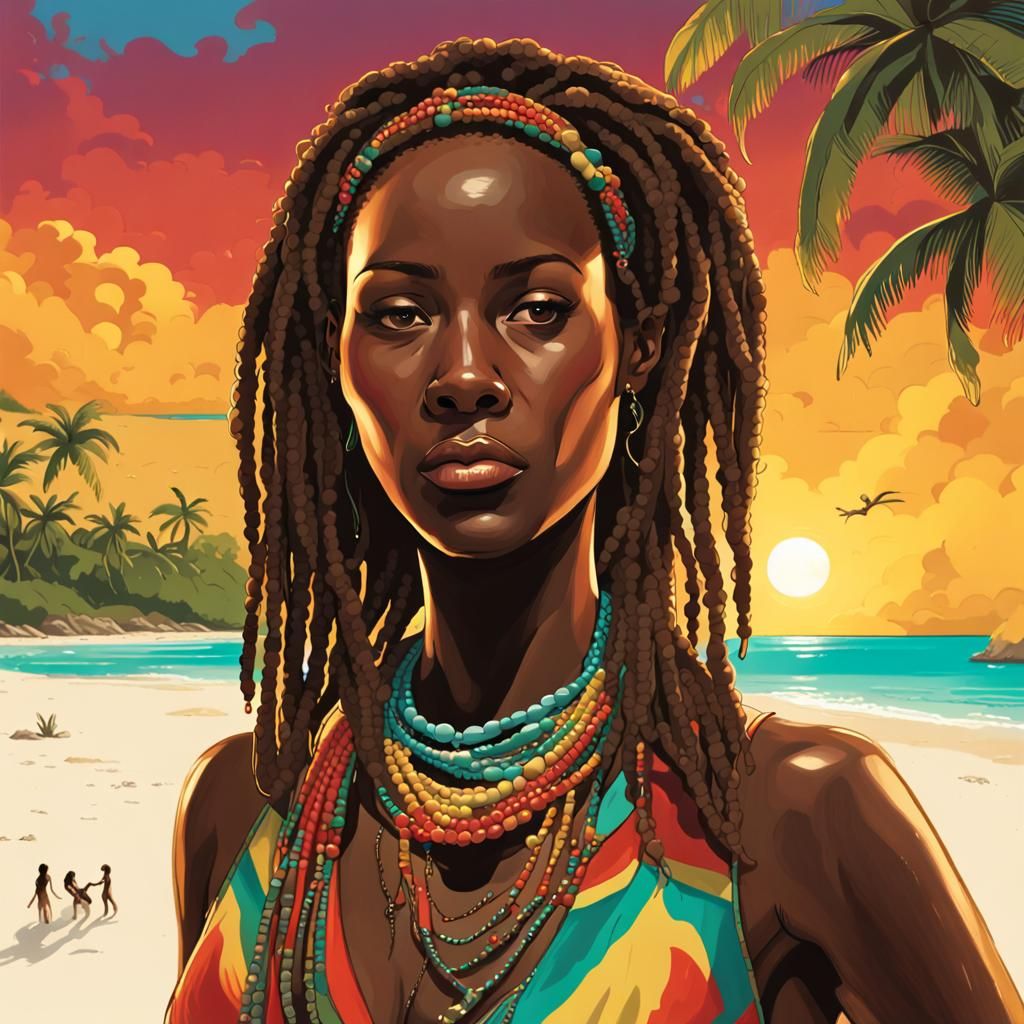 Caribbean Beach Reggae Party at Sunset