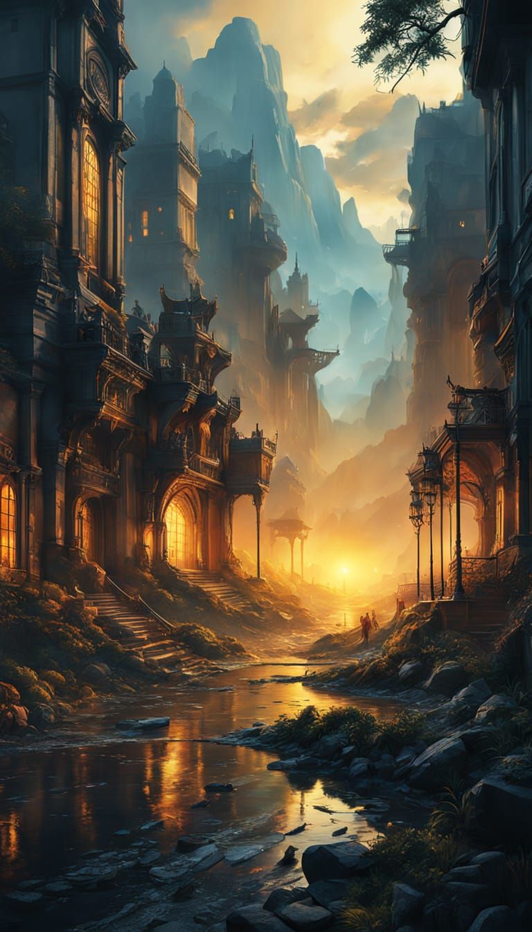 Hyperrealistic Digital Matte Painting of an Artist