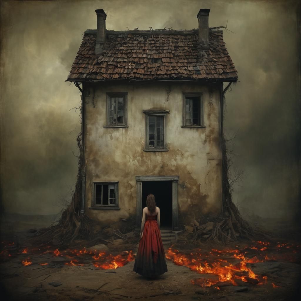 Surrealistic Manor Overlooking a Mysterious Tor