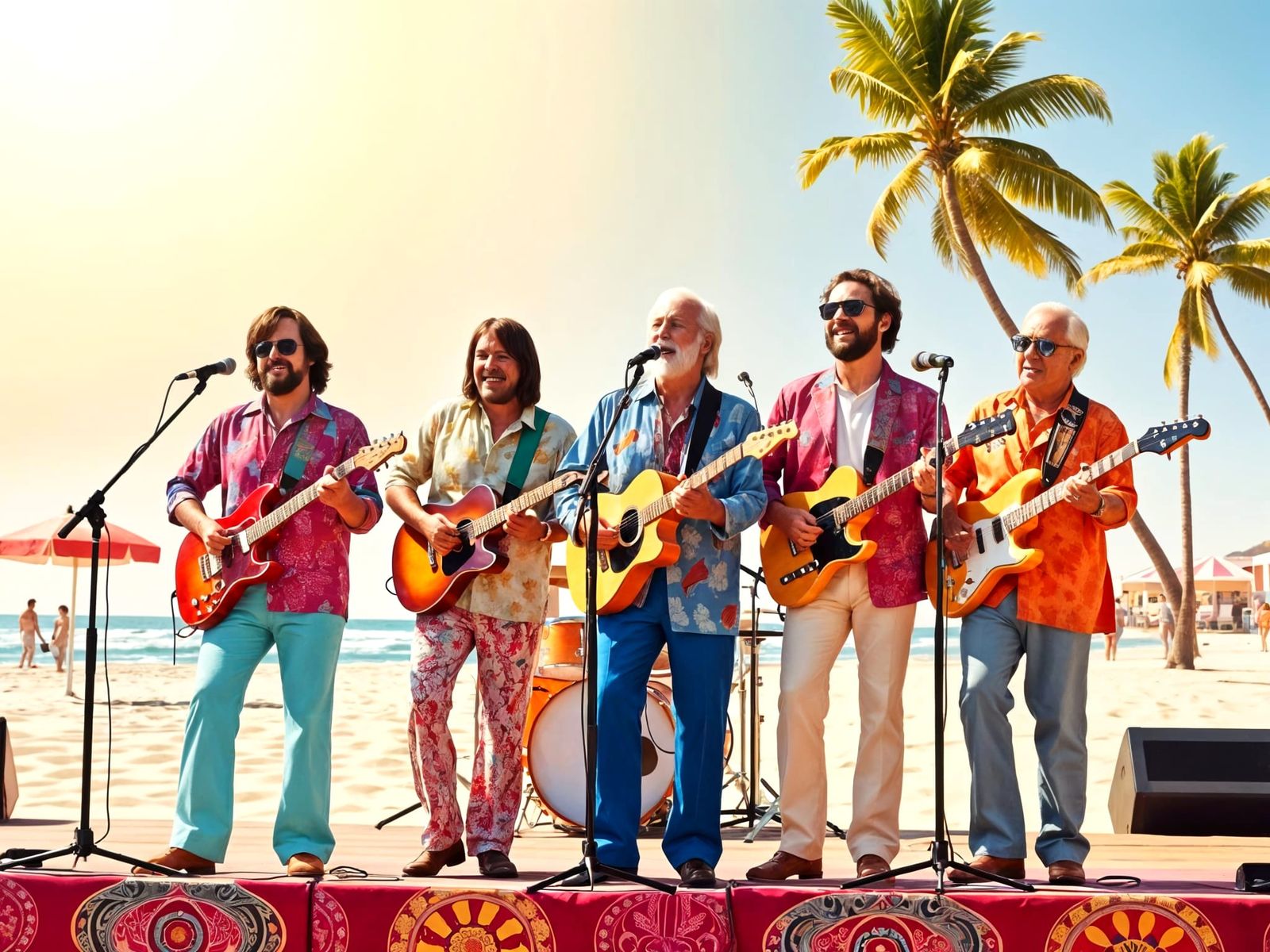 The Beach Boys Performing on Sunny Beach Stage