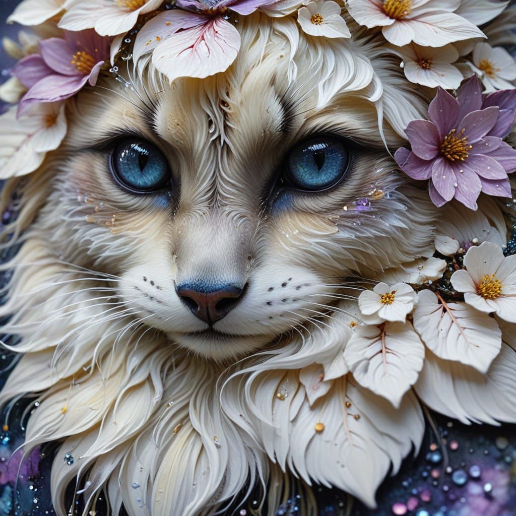 Whimsical Watercolor Fantasy Landscapes of Fluffy Creatures