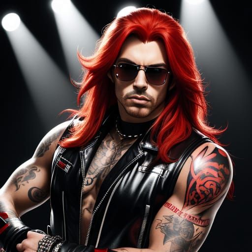 Glam Rock Wrestler in Spotlight