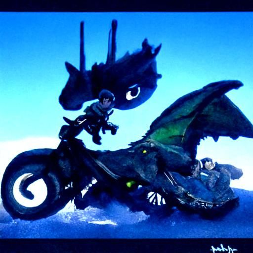 Hiccup and Toothless in Flight