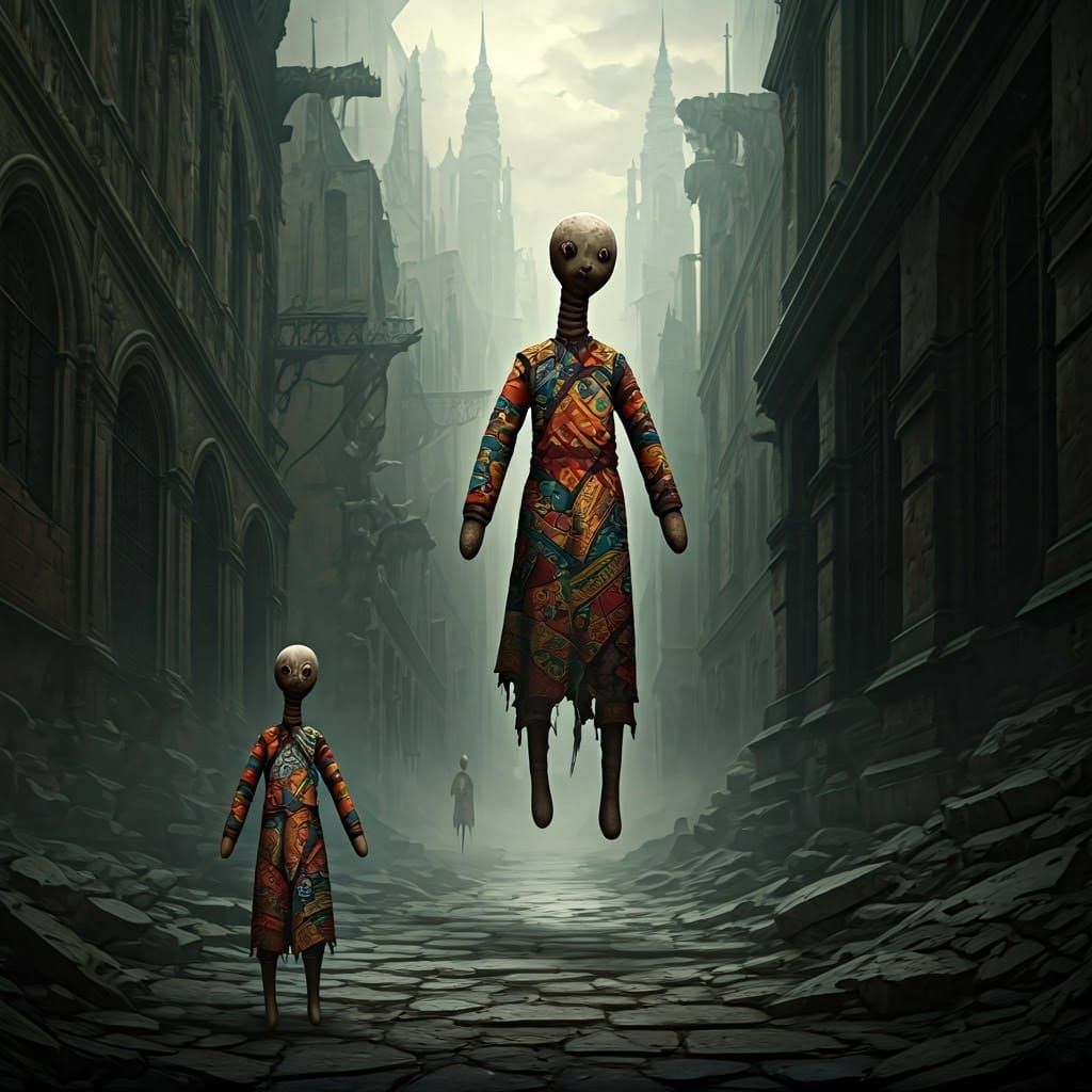 “Rag Dolls in Gothic Town”