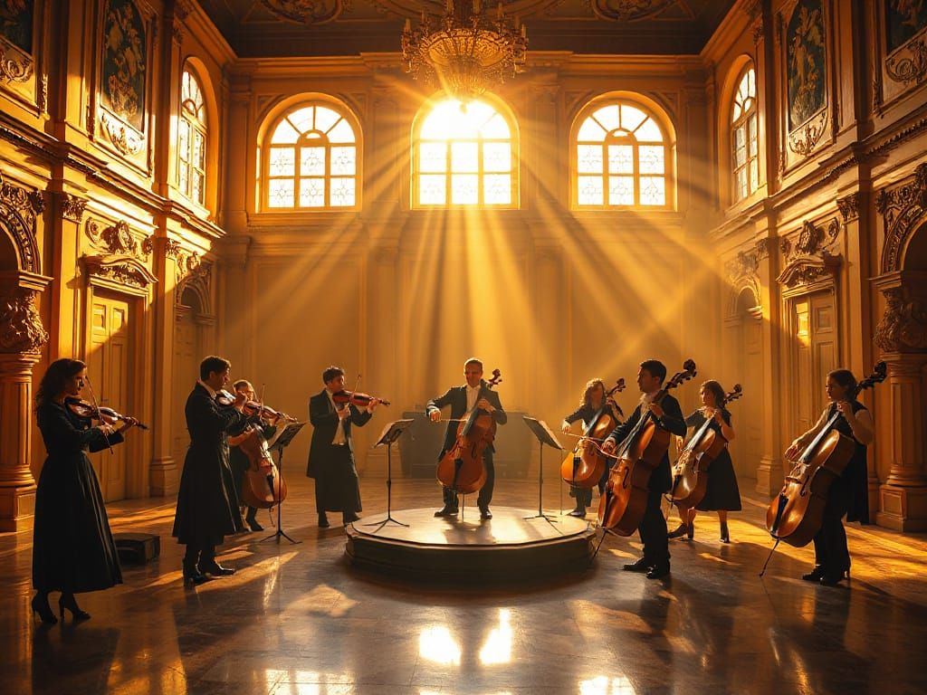 Baroque String Orchestra in a Grand 18th-Century Palace