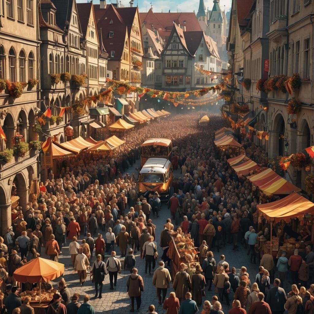 Oktoberfest Parade in Munich: Digital Art