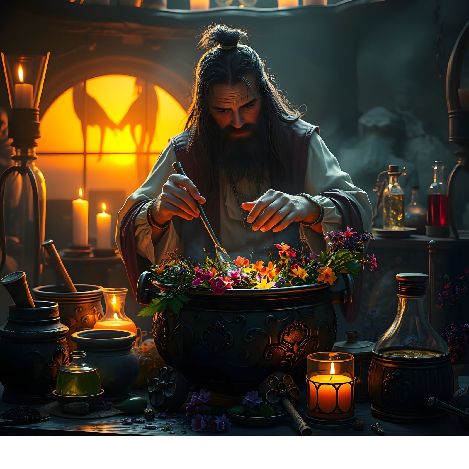 Step-by-Step Nature Remedies in Vibrant Fantasy Art Style