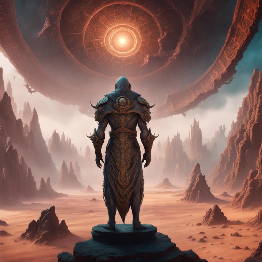 Ancient Space God in the Void: Digital Matte Painting