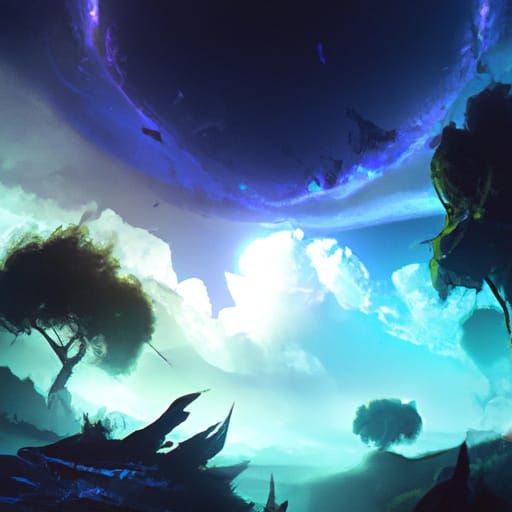 Fantastical Night Sky Concept Art in Deep Color