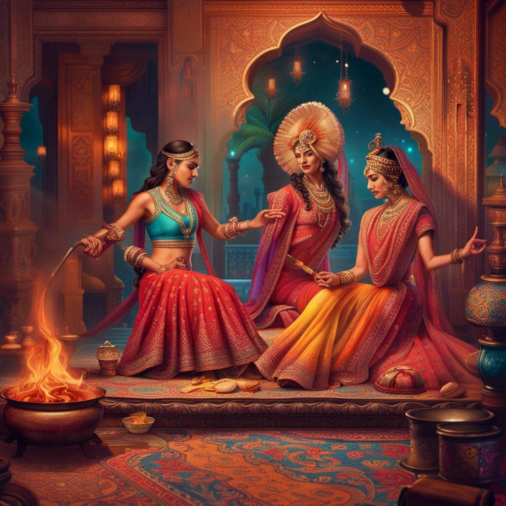 Bollywood Celebration: Indian Art Masterpiece