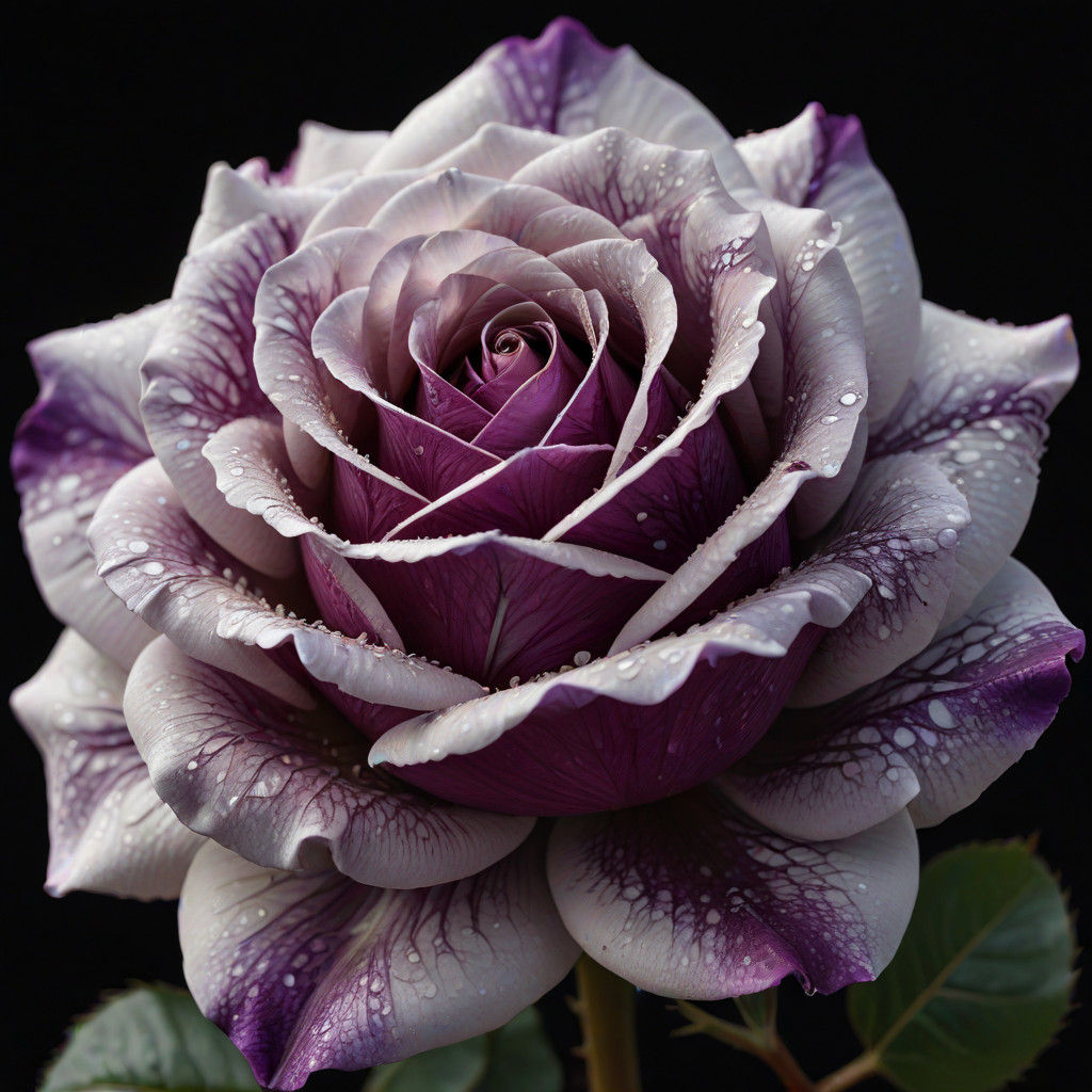 Elegant Dark Purple Rose in Vibrant Light