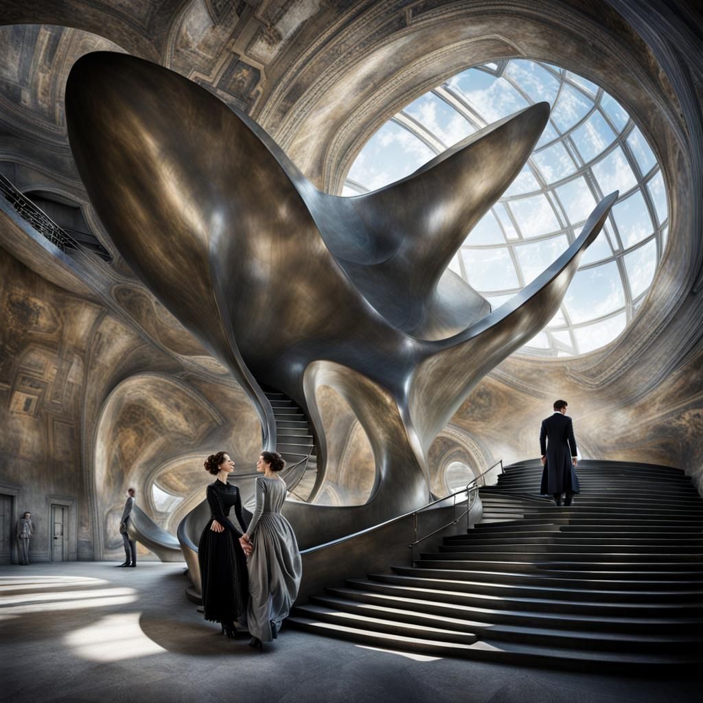 Surreal Alien Restaurant Celebration in Hyperreal Style