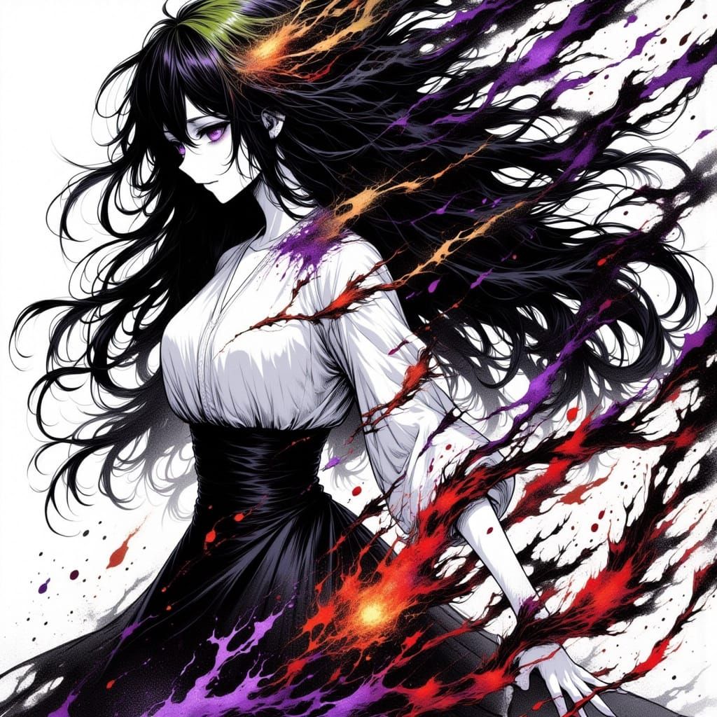 Yandere Martial Artist in 80s Anime Style