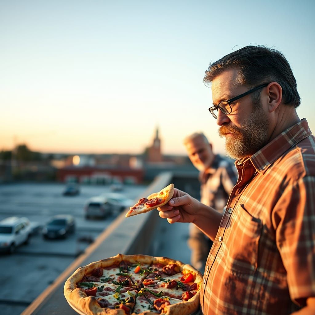 Walter White Pizza Roof Scene, Professional Photography