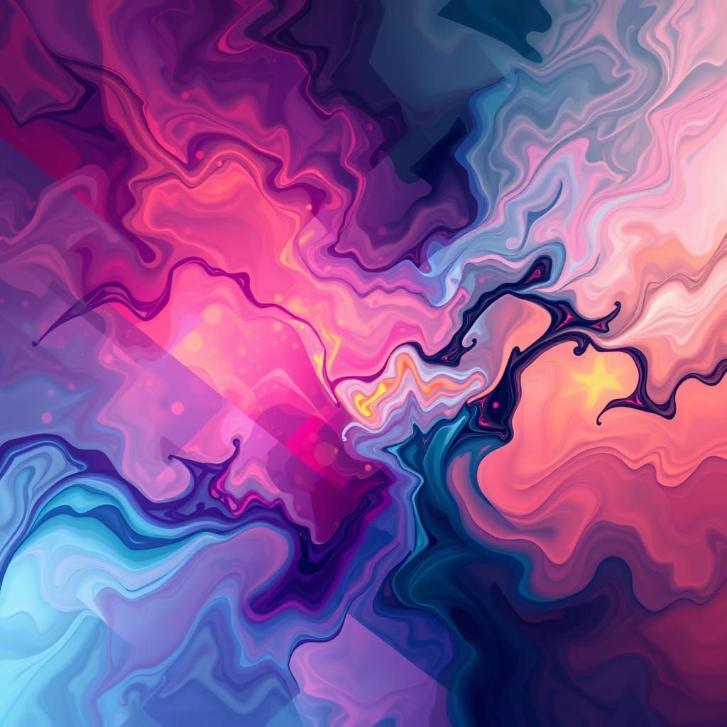 Dreamlike Digital Art in Vibrant Colors