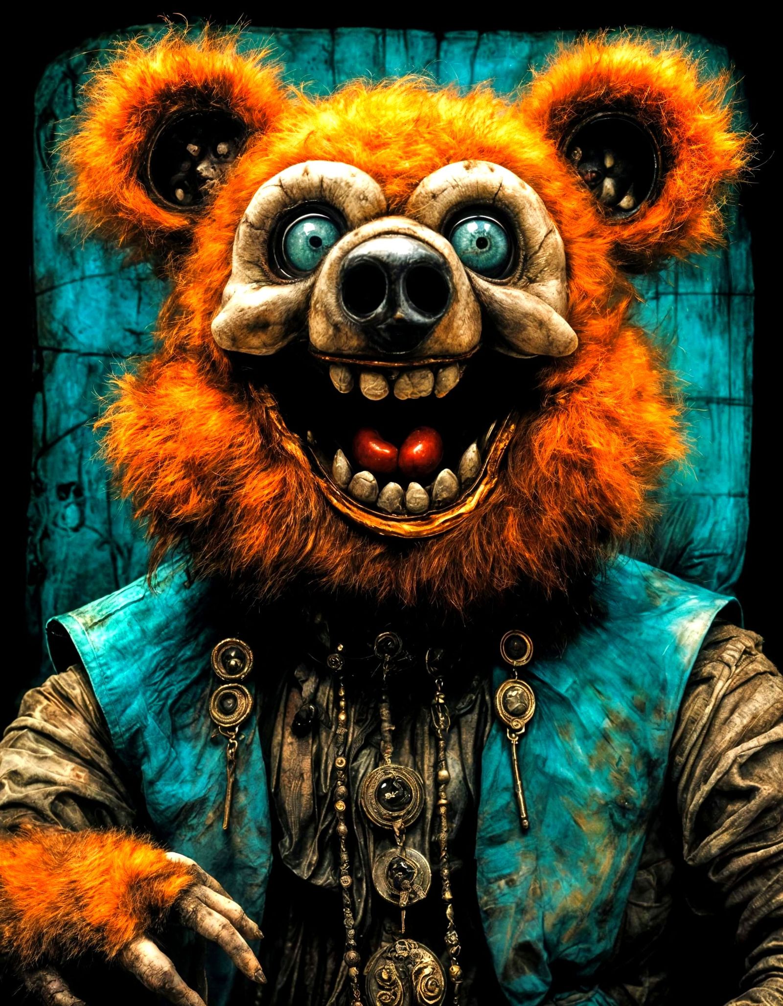 Macabre Circus Plushies in Old Masters Style