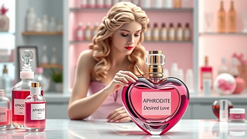 Goddess Aphrodite in a Lab Creating Beauty