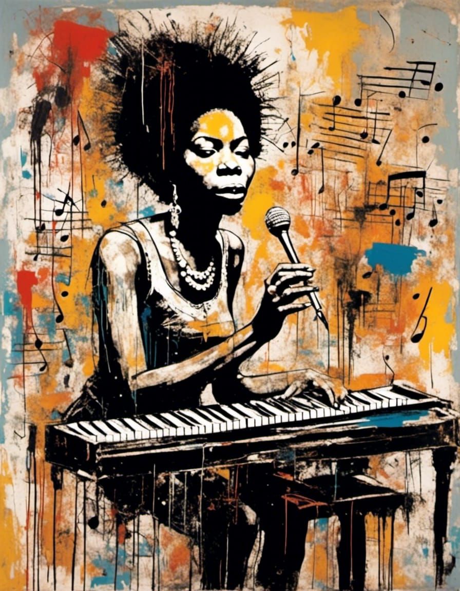 Jazz Legend: Nina Simone (1933-2003) (Neo-expressionism)