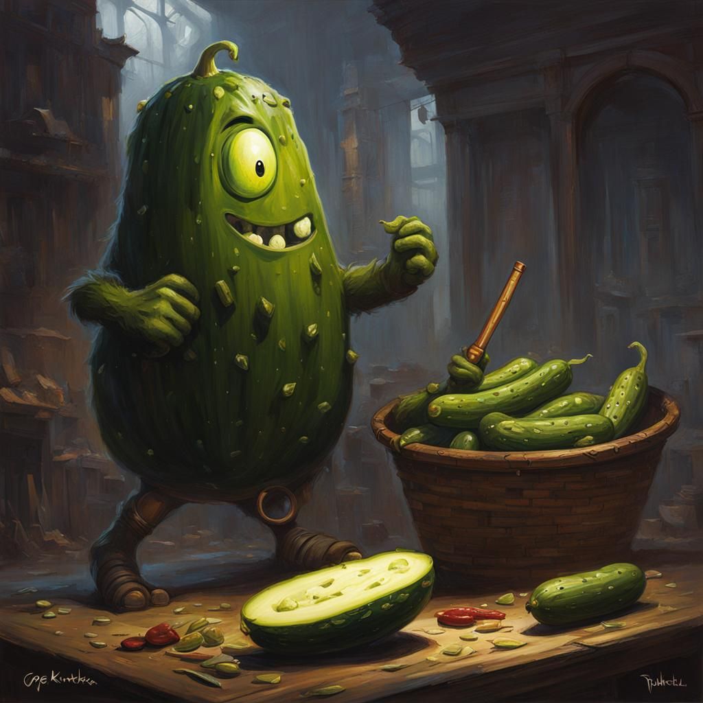 Giant Pickle Eats Pickle: Sinister Art