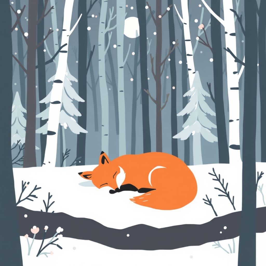Sleeping fox