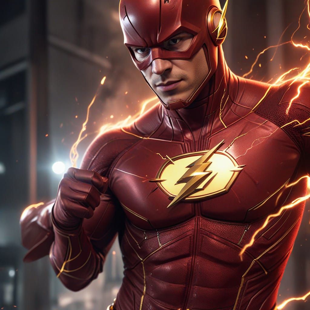 The Flash Hero in Dark Knight Style