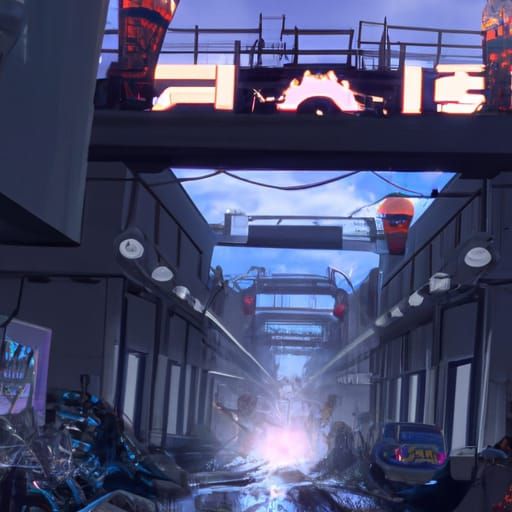 Cyberpunk Japanese Market Entrance: Anime Key Visual