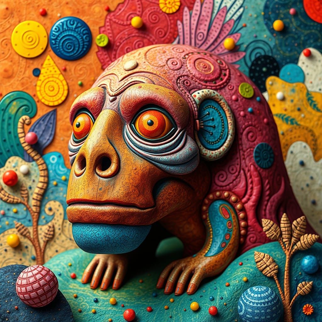 Prehistoric Software in Psychedelic Abstract Art