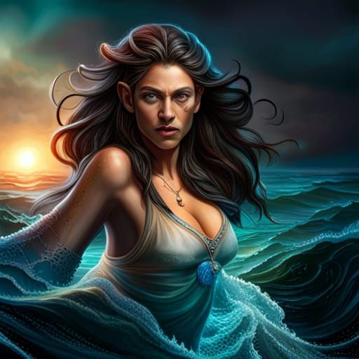 Hyperrealistic Sea Witch Concept Art