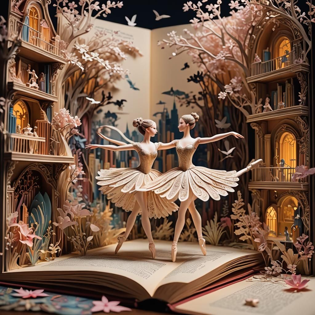 Pop-up book Dancing ballerina