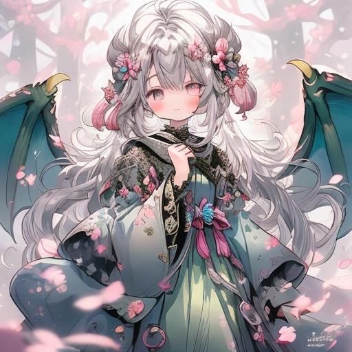 Dragon Goddess in Anime Key Visual Style