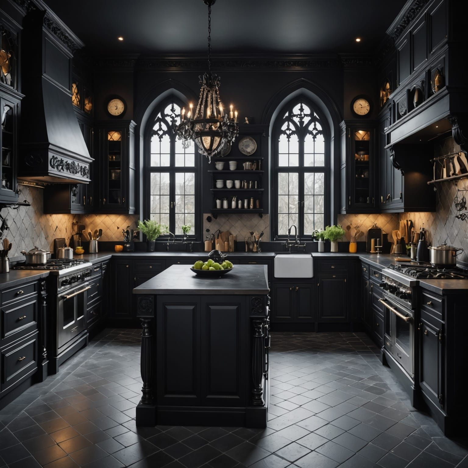 Modern Gothic Kitchen Interior Design