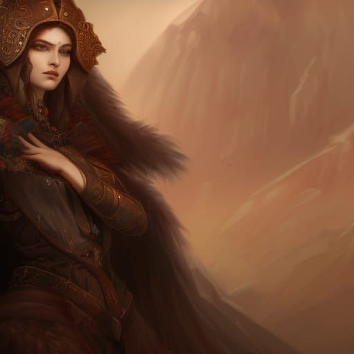 Slavic Warrior Queen Fantasy Concept Art